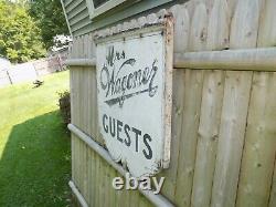 Vintage 1930's Double Sided Mrs Wagoner Guest Wood Sign