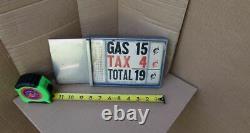 Vintage 1930's Gas Price Double Sided Gasoline Pump Sign
