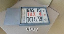 Vintage 1930's Gas Price Double Sided Gasoline Pump Sign