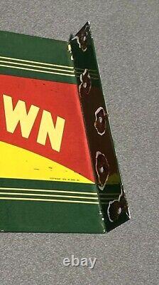 Vintage 1936 15 Royal Cola Double Sided Flanged Porcelain Sign Car Gas Oil