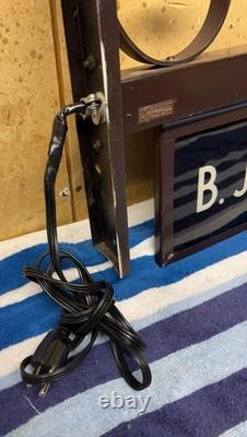 Vintage 1940's Doubled-Sided Glass Lighted Doctor Sign