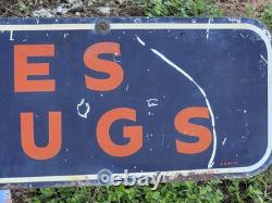 Vintage 1941 Firestone Batteries Spark Plugs Double Sided Sign Rider Original