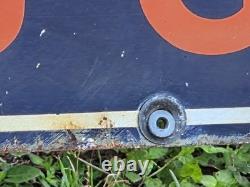 Vintage 1941 Firestone Batteries Spark Plugs Double Sided Sign Rider Original