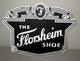 Vintage 1950- Florsheim Shoe-factory Trade Store Hanging Sign-double Sided-22.5
