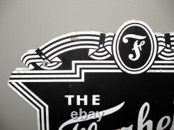 Vintage 1950- Florsheim Shoe-factory Trade Store Hanging Sign-double Sided-22.5