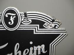 Vintage 1950- Florsheim Shoe-factory Trade Store Hanging Sign-double Sided-22.5