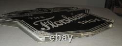 Vintage 1950- Florsheim Shoe-factory Trade Store Hanging Sign-double Sided-22.5