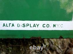 Vintage 1950's Original S&H Green Stamps Porcelain Double Sided Sign 1956 CT