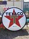 Vintage 1950s Huge! Six Foot Porcelain Texaco Double Sided Sign. Wow! Original
