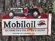 Vintage 1950s Mobiloil Double Sided Flange Advertising Sign 14 X 10