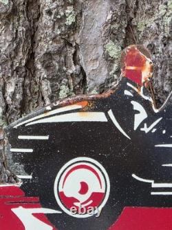 Vintage 1950s Mobiloil Double Sided Flange Advertising Sign 14 X 10