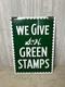 Vintage 1952 S & H Green Stamps Double Sided Heavy Porcelain Sign 20x28