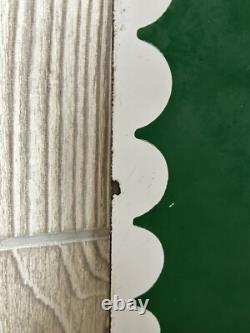 Vintage 1952 S & H Green Stamps Double Sided Heavy Porcelain Sign 20x28