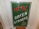 Vintage 1956 S & H Green Stamp Double Sided Metal Sign