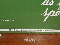 Vintage 1956 S & H Green Stamp Double Sided Metal Sign