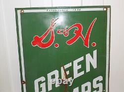 Vintage 1956 S & H Green Stamp Double Sided Metal Sign