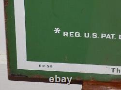 Vintage 1956 S & H Green Stamp Double Sided Metal Sign