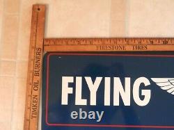 Vintage 1957 Flying A Tires Double Sided Tire Rack Sign Rare Blue Versionsuper