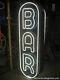 Vintage 1960's Bar Double Sided Neon Sign / Metal Can Antique Collectible