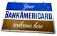 Vintage 1960s Bankamericard Gas Station Credit Card Double-sided Tin Sign