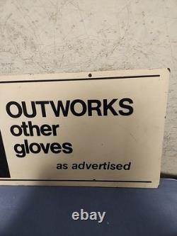 Vintage 1960s Wells Lamont Double Sided Composite Hanging Sign Donkey Icon 48x12