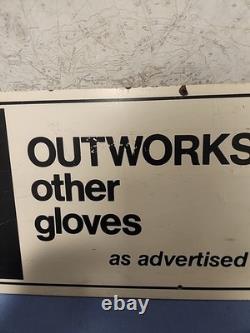 Vintage 1960s Wells Lamont Double Sided Composite Hanging Sign Donkey Icon 48x12