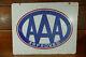 Vintage 1982 Aaa Approved Double Sided Metal Advertising Sign 30 X 24