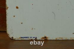 Vintage 1982 AAA Approved Double Sided Metal Advertising Sign 30 x 24