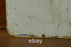 Vintage 1982 AAA Approved Double Sided Metal Advertising Sign 30 x 24