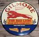 Vintage 24 Inch Double Sided Gilmore The Red Lion Repop Oil Sign