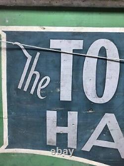 Vintage 24x42 Double Sided Wood the Tourist Haven Sign Old Camp Green 1343-23B