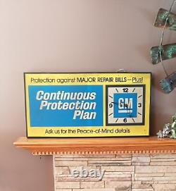 Vintage 60s 70s Original GM Dealership Sign Clock Display Double Sided Chevrolet
