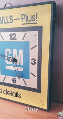Vintage 60s 70s Original GM Dealership Sign Clock Display Double Sided Chevrolet Vintage 60s 70s Original GM Dealership Sign Clock Display Double Sided Chevrolet