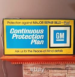 Vintage 60s 70s Original GM Dealership Sign Clock Display Double Sided Chevrolet