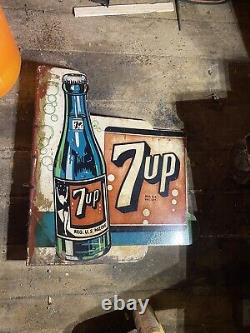 Vintage 7 up Double Sided advertising sign