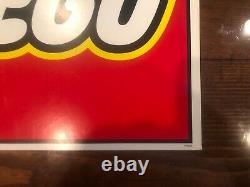 Vintage 90s Retail Lego Logo Display! Double Sided Sign! KB Toys Advertisement