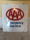 Vintage Aaa Emergency Services Auto Sign. Double Sided 26 X 24