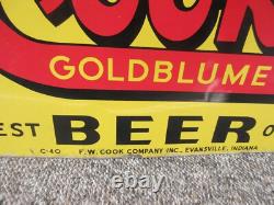 Vintage Advertising Cook's Beer Tin Double Sided Sign Wall Sign 729-l