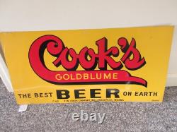 Vintage Advertising Cook's Beer Tin Double Sided Sign Wall Sign 729-l