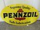 Vintage Advertising Double Sided Pennzoil Lube Sign Excellent Cond Oil Gas M-422