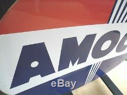 Vintage Amoco 6ft Porcelain Sign Double Sided 1958 Sps 6ft X 4ft Hard 2 Find