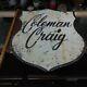 Vintage Antique Coleman Craig Funeral Home Double Sided Sign Batesville, Ms Epsp