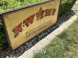 Vintage Antique Style Wooden Trade Sign Handpainted Dentist & MILL Double Sided