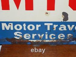 Vintage Approved Motor Travel Services Double Sided Sign