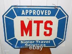 Vintage Approved Motor Travel Services Double Sided Sign