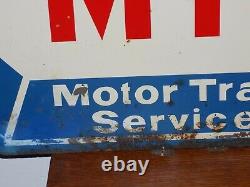 Vintage Approved Motor Travel Services Double Sided Sign