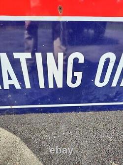 Vintage Atlantic Refining heating oils double sided porcelain sign advertising