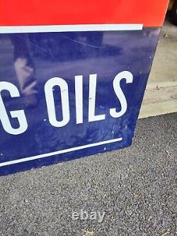 Vintage Atlantic Refining heating oils double sided porcelain sign advertising