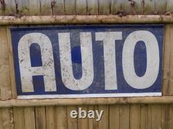 Vintage Auto Double Sided Metal Sign