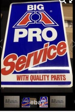 Vintage BIG A Auto Parts Double Sided Metal Sign 16 x 24 Hanger Man Cave Stout